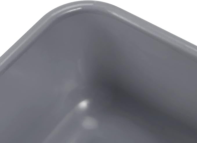 Set of 6 Plastic Bus Tubs Commercial Bus Tote Box 14 L Rectangle Utility Tubs Gray