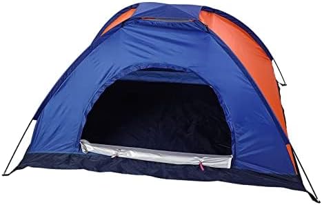 1 2 Person Three Defense Fabric Outdoor Tent for Camping Backpacking with Door and Window.(Blue+Orange)