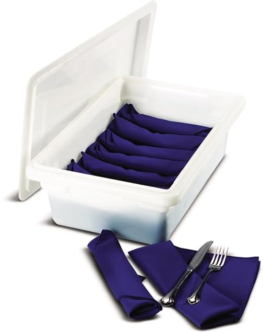 Carlisle FoodService Products Storplus Food Storage Container Lid Lock-Tight Lid with Stackable Design for Catering Buffets Restaurants Polyethylene (Pe) 18 x 12 Inches White (Pack of 6)