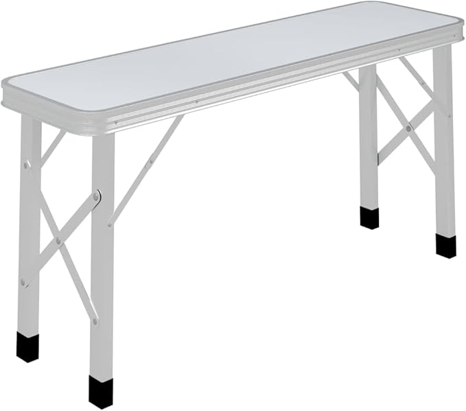 Folding Camping Table with 2 Benches Aluminium WhiteItem colourWhite and Silver