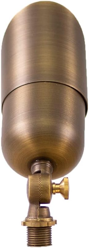 12V LogiSpot Brass Outdoor Spotlight (Bronze) with 5W 2700K Warm White 400 Lumen MR16 LED Bulb for Low Voltage Landscape Lighting of Yard Lawn Garden Patio Trees &amp House