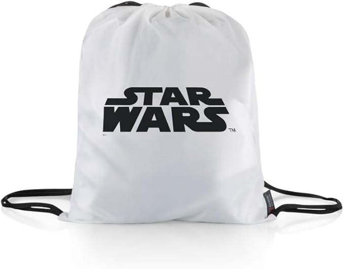 Picnic TIME Star Wars X Wing Impresa Picnic Blanket Extra Large Lightweight Fleece Beach and Outdoor Blanket with Drawstring Backpack and Easy Fold Design (Black and White)