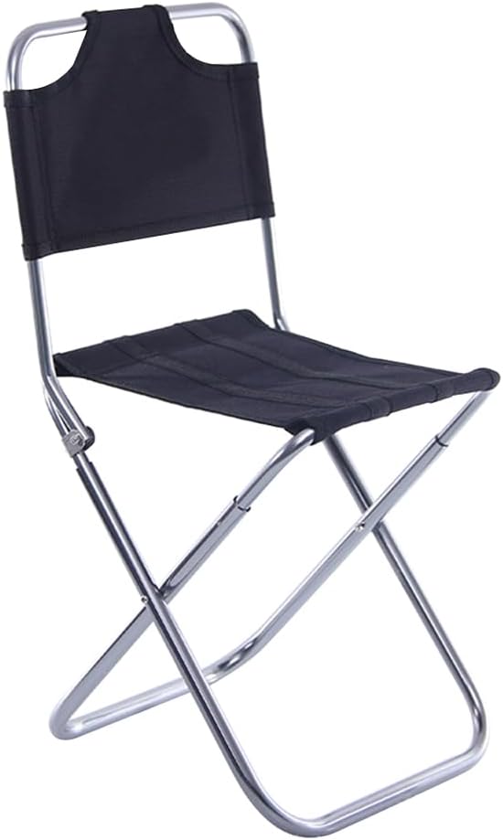 Lightweight Outdoor Foldable Fishing Chair with Backrest Portable Aluminum Camping Stool for Hiking Beach Garden