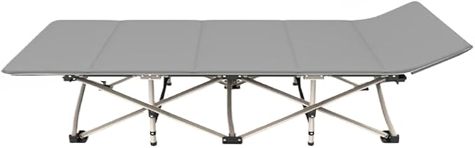 Folding Cot Lounge Chair with Removable Cushion Portable Heavy Duty Adjustable Pillow Reclining Compact Design for Outdoor Beach Camping Patio Garden