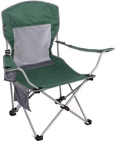Folding Sun Lounger Reclining Chair Lightweight Portable Outdoor Chair for Camping Fishing Beach Garden and Barbecues (Green)