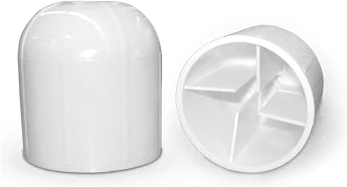 Plastic Tent Stake Cap | Protective Cover to Safely Cover Obtrusive Tent Stakes | White | Pack of 100