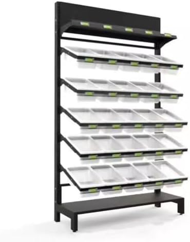 Store Display Rack Wall Mounted Storage Rack Supermarket Convenience StoreSupermarket Vegetable &amp Fruit Storage Rack - Retail Display Shelf for Kitchen Pantry &amp Supermarket - Durable Shelv
