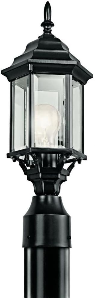 Kichler 49256BK Chesapeake Outdoor Post Mount 1-Light Black