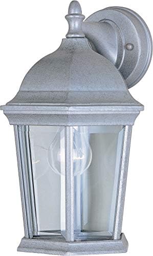Maxim Cast-One Light Outdoor Wall Mount in Early American Style-8 Inches Wide by 12 inches high-Pewter Finish