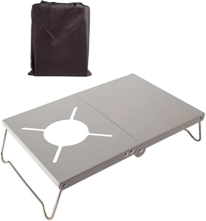 Totority 1set Portable Folding Camping Table Lightweight for Outdoor Cooking Picnics and Travel Compact Design Easy to Carry and Store Silver Sturdy