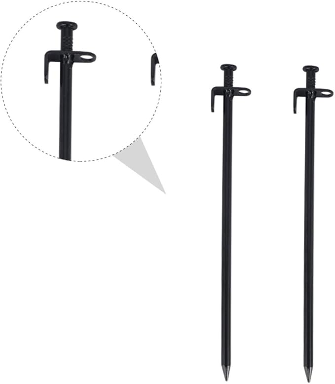Mipcase 4Pcs Non Steel Tent Stakes Heavy Duty Ground Anchors for Camping Hiking Outdoor Activities Essential Tent Accessories for Family Gazebo Canopy