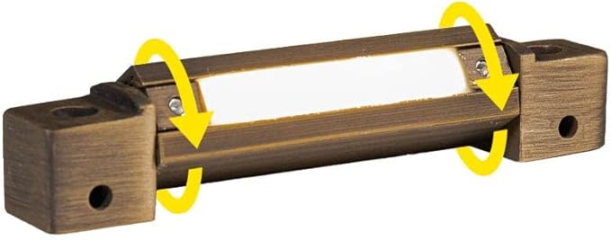 VOLT 12V 0.5W 3 Cast Brass (Bronze) 360-Degree Rotatable 2700K Warm White LED Hardscape Light (15 Lumens) for Low Voltage Outdoor Step Deck Masonry &amp Wall Lighting