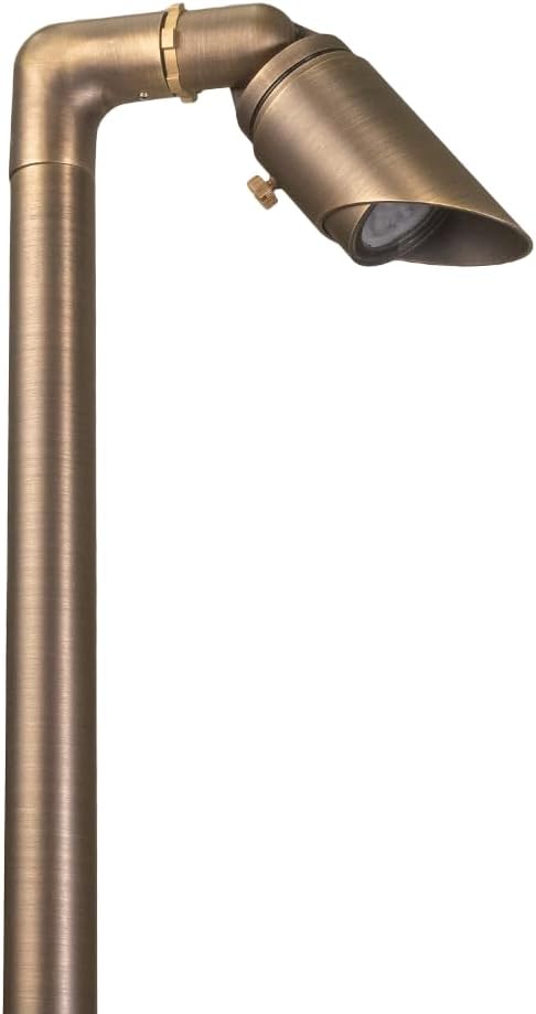 VOLT Innovator 12V Adjustable Cast Brass Path Light (Bronze) for Low Voltage Landscape Lighting on Outdoor Pathway Walkway Garden Driveway or Patio
