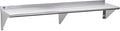 Profeeshaw NSF Stainless Steel Shelf 14” x 72” 450 lb Commercial Shelves Wall Mounted Metal Shelving with Backsplash and 2 Brackets for Restaurant Bar Utility Room Kitchen and Garage