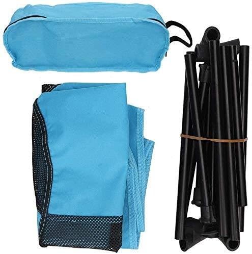 Lahomie Portable Camping Chair Heavy Duty Folding Beach Chair Lightweight Picnic Chair with Carry Bag Supports Up to 100kg Blue