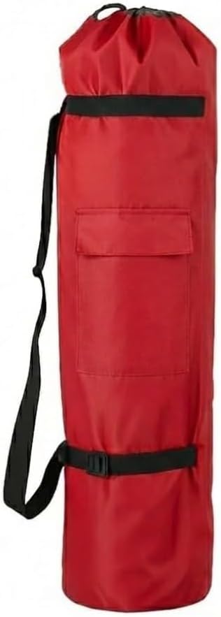 Heavy Duty Camping Chair Replacement Bag with Side Pocket Camp Cover Bags for Carrying Folding Chairs - 48 X 11 Inches Durable 600D Oxford Fabric Extra Wide Mouth Adjustable Strap for Carry (Red)