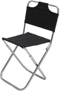 Fishing Camping Stool Lightweight Portable Folding Chair Outdoor Black