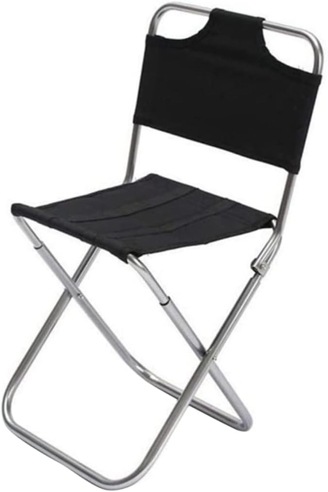 Fishing Camping Stool Lightweight Portable Folding Chair Outdoor Black