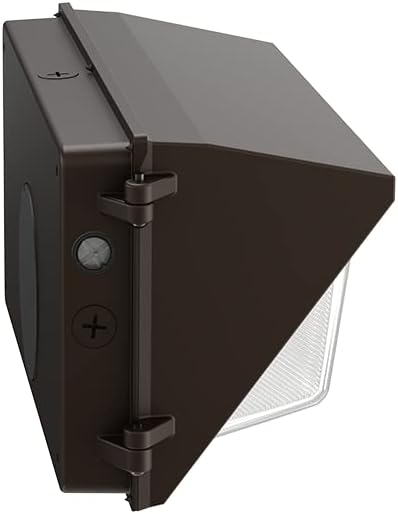 Lithonia Lighting 17 LED Wall Pack Outdoor Light Fixture 3-Way Selectable CCT 3000K/4000K/5000K Adjustable Lumens Dusk to Dawn Photocell UVOLT Bronze (TWR2 LED ALO SWW2 UVOLT PE DDBTXD)