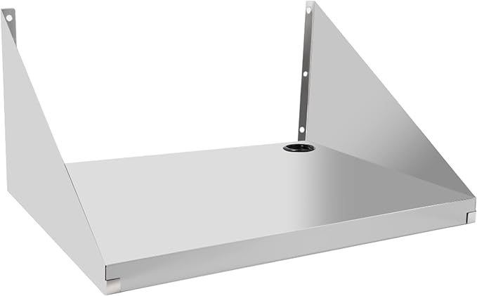 YWTESCH Microwave Shelf Wall Mount 15 x 20 Stainless Steel Commercial Heavy Duty Microwave Shelf 200 lb Commercial Microwave Rack for Restaurant Kitchen Bar and Shop