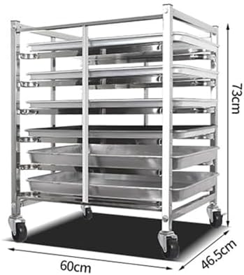 Quick Rack for Baking PansHeavy-Duty Stainless Steel Bakery Bread Pan Rack Quick Cooling Cart &amp Food Tray Trolley for Commercial Baking Ideal for Bread Dough Pizza and Metal Art Drying