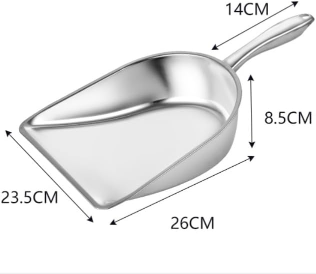Large Thickened Stainless Steel Scoop Handle Design Multi-Purpose for Grain/Feed/Flour/Grain Household Cleaning &amp Storage