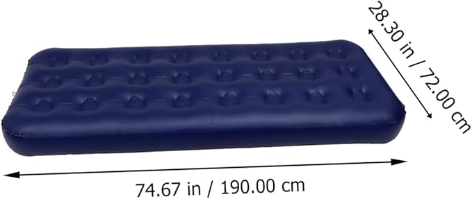 1Pc Portable Inflatable Air Mattress Single Person Camping Bed Mat with Honeycomb Design Moisture for Outdoor Activities Beach Picnics and Hiking
