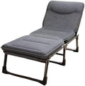 Folding Bed with Mattress Adjustable Backrest Camping Cot for Adults Compact Portable Spare Guest Bed with 3D Headrest