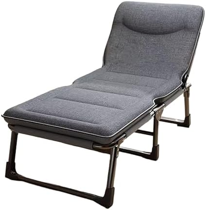 Folding Bed with Mattress Adjustable Backrest Camping Cot for Adults Compact Portable Spare Guest Bed with 3D Headrest