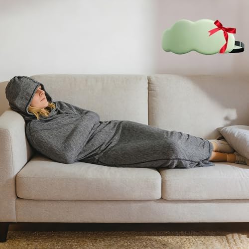 Wearable Sleep Pod Hug Blanket for Adults - Calming Hug Blanket Alternative for Anxiety &amp Stress Relief Deep Sleep Breathable Sensory Compression Sheet Portable Travel Camping Sleeping Bag