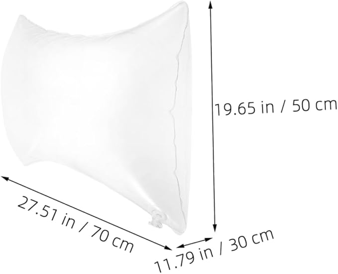 Kisangel Inflatable Camping Pillow Insert Transparent Travel Cushion for Outdoor Use Portable and Space-Saving Design Durable Support for Home Office and Car
