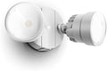 LUTEC P6221W-D2D 2000 Lumen 18 Watt 28 LED Dual-Head Flood Light Outdoor Dusk to Dawn Waterproof Exterior Security Wall Light for Patio GardenYard-White