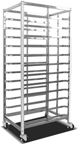 Quick Rack for Baking PansHeavy-Duty Stainless Steel Bakery Bread Pan Rack Cooling Cart for Commercial Baking Food Tray Trolley Pizza Dough Shelf Metal Art Drying Rack for Bakers