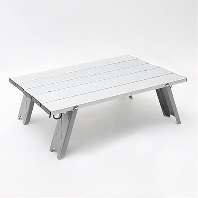 Aluminum Alloy Portable Table Outdoor Furniture Foldable Folding Camping Hiking Desk Traveling Outdoor Picnic Table Furniture (Color : Black) (E)