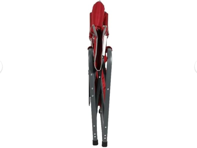 Folding Director's Chair with Side Table and Cooler Heavy-Duty Camping Chair 33.73W x 37.3H inches (Red Sport)