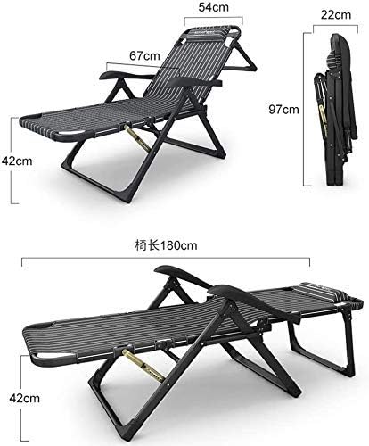 FWZJ Sun Lounger Heavy Duty Textoline Zero Gravity Chairs Folding Outdoor Reclining Chair Lunch Break Chair for Patio Garden Beach Pool with Cushions Support 180kg (Blue)