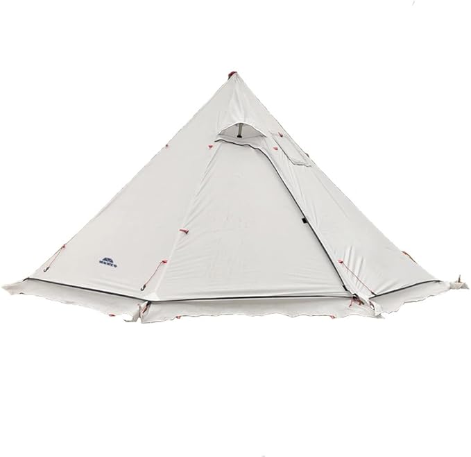 Tipi Hot Tent with Fire Retardant Stove Jack for Flue Pipes 2~3 Person Lightweight Teepee Tents for Family Team Outdoor Backpacking Camping Hiking