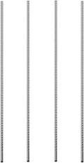 Pack of 4 Mobile Wire Shelving Posts Customize Poles Height: 8 - 86 Heavy Duty Pole (Chrome Black Epoxy Green Epoxy) Replacement Poles for Shelves (1)