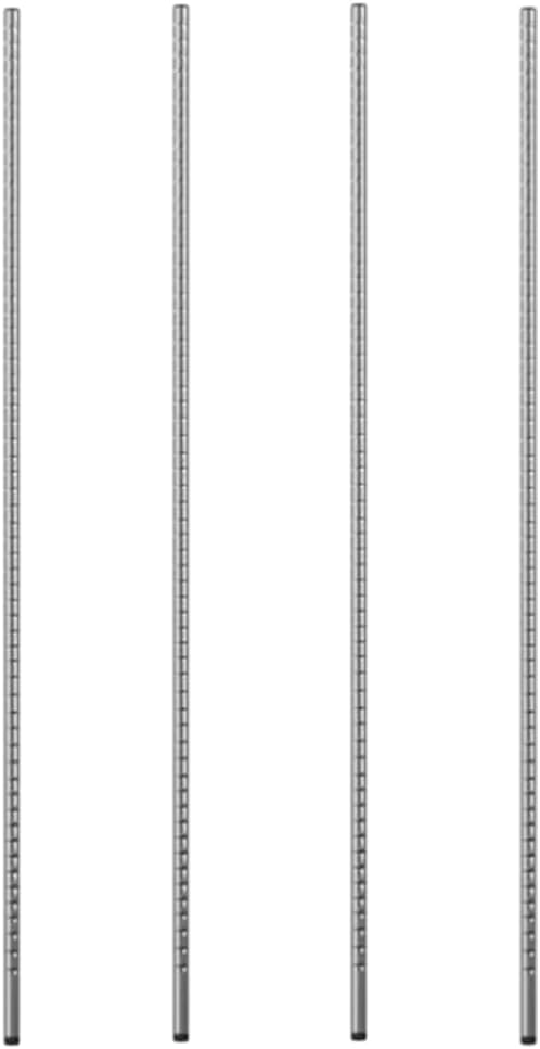 Pack of 4 Mobile Wire Shelving Posts Customize Poles Height: 8 - 86 Heavy Duty Pole (Chrome Black Epoxy Green Epoxy) Replacement Poles for Shelves (1)