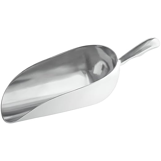 OCS Parts Aluminum 15.25-Inch Food and Ice Scoop | 85-Ounce | Professional Grade Scooper for Ice Flour Candy Sugar Rice Popcorn Coffee and Beans for Home or Commercial Kitchens
