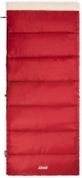 Coleman Flatlands 30/40/50°F Sleeping Bag Made from 100% Recycled Material Big &amp Tall Options Cool-Weather Sleeping Bag for Camping Sleepovers Guests &amp More