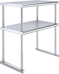 Worktable with Double OverShelf Stainless Steel NSF (30 in. Long x 18 in. Deep)