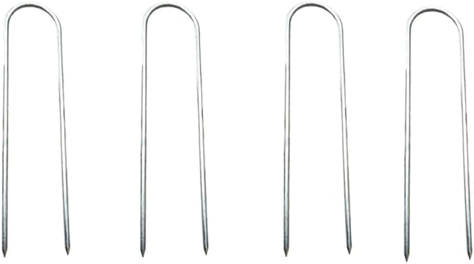 4Pcs Heavy Duty U Shape Steel Tent Stakes Durable Ground Nails for Camping Canopy Awning Easy to Use Fixing Tool for Secure Outdoor Setup