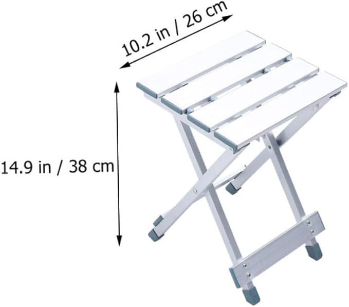 Mikinona 1pc Aluminum Alloy Camping Stool Portable Folding Chair Garden Picnic Stool