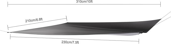 HammocksCamping Hammock with Mosquito Net and Rain Fly Tarp200kg Load CapacityLightweight Portable Hammock for BackpackingHikingand Travel-Black/Grey