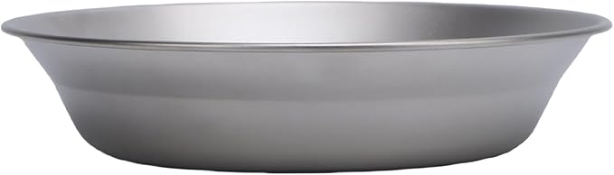 Fabater Ti Camping Plate 500ml Lightweight Outdoor Dish Cookware with Multi Functional Camping Utensil for Backpacking Hiking Fishing Picnic Survival BBQ Cooking
