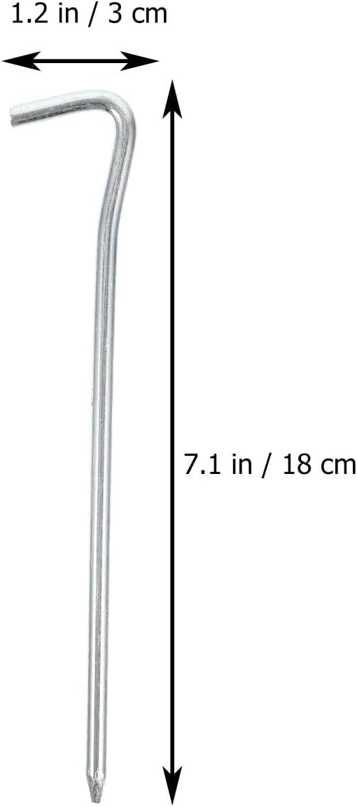 Angoily 25pcs Metal Tent Pegs Galvanized Iron Camping Stakes Outdoor Tent Nails for Ground Fixing Awning Rope Anchors Sturdy Garden Spike for Hiking and Shelter