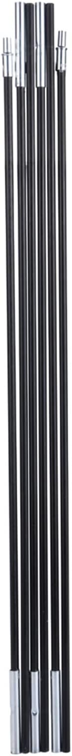 plplaaoo Fiberglass Tent Pole Support Rods Sturdy Durable High Strength Elastic Heat Resisting for Camping Outdoor Shelter Awning Replacement Parts Black 330cm 2 Pack