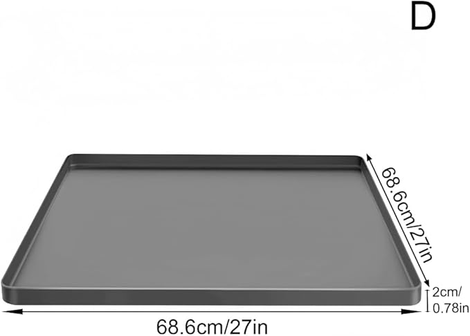 Dishwasher Drain Pan Mat Washing Machine Pan Tray with Raised Edged Portable Nonslip Silicone Under Dishwasher Drip Pan (D)