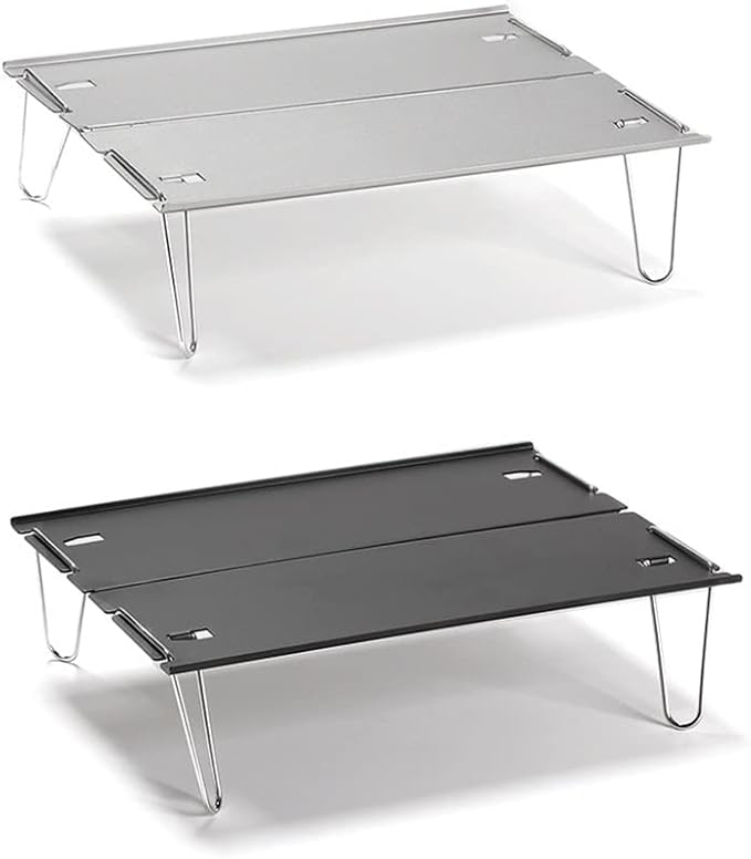 Camping Table Ultralight Mini Folding Table Aluminum Outdoor Camping Tourist Travel Hiking Picnic Household Portable Desk Foldable and Lightweight Camping Table